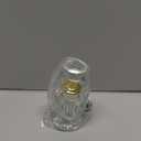 Okuna Outpost Crystal Glass Perfume Bottle Set - Refillable Perfume Bottles for Fragrance & Oils - Boudoir Props - Transparent Glass, Round