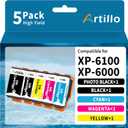 Remanufactured Ink Cartridge Replacement for Epson 302 XL 302XL T302XL Ink Cartridges Multipack for Expression Premium XP-6100 XP6100 XP6000 XP-6000 Printer (PBK/BK/C/M/Y, 5 Pack)