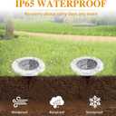 Solar Lights Outdoor Waterproof, 12 Packs Bright Solar Ground Lights with Updated 12 LEDs, Solar Garden Lights Landscape Lights for Pathway Walkway Driveway Patio Yard Deck Lawn Decor (Cold)