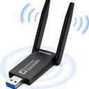 USB WiFi-Adapter for Desktop PC, AC1300Mbps USB 3.0 WiFi Dual Band 5G/2.4G Wireless Network Adapter, Mini WiFi Dongle for Windows 11/10/8/7, Mac OS 10.9-10.15