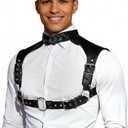 TARZNGGLOP Men's Body Harness Belt PU Leather Body Chest Costume