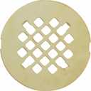 Gold Brushed Snap-in Shower Drain Cover Replacement, Welsan Stainless Steel 4-1/4" OD Round Shower Strainer Grid Easy to Install