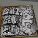 Jutom 156 Pieces Chenille Letter Patches Iron on Bulk Large 3.2 h x 2.4 w College Letters Patches Clothing Embroidered Trimmed Preppy Alphabet for Letterman Jackets Jeans (Black White Combination)