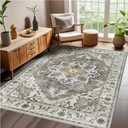  KGAUT 4x6 Area Rugs for Living Room Boho Rug Machine Washable Rug for Bedroom Indoor Soft Large Carpet Vintage Non Slip Foldable for Dining Room Entryway