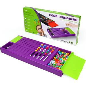 Game Code Breaking Family Board Game Code Breakers STEM Game Brain Exercise Logic Development Toys for Kids Ages 8 + and Adults Purple
