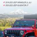 Nilkatss Upgraded Phone& Action Camera Mount for Jeep Wrangler (2018-2023 JL/JLU/4xe) & Gladiator JT (2020-2023) Dual Aluminum Holder Fits 4.7" to 6.8" Smartphones & GoPro Hero 9-12, Button-Friendly