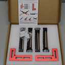 Preciva Corner Clamps for Woodworking, 90 Degree Positioning Squares with 4 C-Clamps, High-Strength Aluminum Alloy for Perfect Right Angle on Cabinets, Frames, Drawers (red-1)