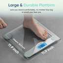 Etekcity Digital Body Weight Bathroom Scale, Large Blue LCD Backlight Display, High Precision Measurements,6mm Tempered Glass, 400 Pounds, Silver