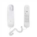 White OF-990 Slimline Wall-Mountable Basic Corded Telephone No AC Power Required