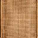 SOFE Woven Rattan Bulletin Board with Wood Frame, 20 26 Inches Decorative Pin Boards for Walls, Boho Message Boards, Home Kitchen Office Wall Organizer, Vertical or Horizontal, 26" x 20.1"