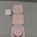 Charging Station for Apple Multiple Devices: 3 in 1 Foldable Magnetic Wireless Charger Stand - Travel Charging Dock Compatible with iPhone 16 15 14 13 12 Pro Max Plus Apple Watch AirPods (Pale-pink)