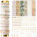 Xylise Jewelry Making Supplies Kit Natural Stone Beads for Irregular Natural Stone with for DIY Craft Bracelet Necklace Earrings for Adults 