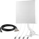High Gain 4x4 MIMO 5G External Wide-Band Antenna Kit with 20ft Low Loss Cable Signal Booster for 4G LTE 5G Cellular Hotspots, Routers, Gateways, Verizon, AT&T, T-Mobile Home Internet, Eifagur
