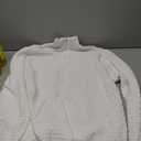 KAVIANA Men's Casual Quarter-Zip Sweater Textured-Knit Mock Neck Pullover Business, 3XL, Off-White