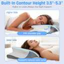 AlignCore Cervical Neck Pillow - Ergonomic Firm Memory Foam Bed Pillows for Sleeping, Neck Pillows for Pain Relief, Back and Side Sleeper Pillow