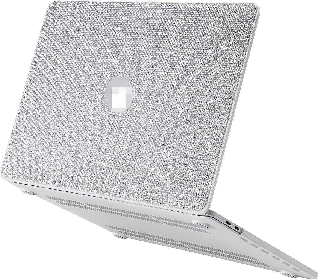 Bling Diamond Case for MacBook Compatible with 2018-2020 MacBook Pro 13 inch Case 2016-2020 A2338 A2251 A2289 A2159 A1989 A1706 A1708,MacBook Pro 13 inch White
