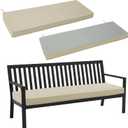 Outdoor Bench Cushion, Water-Resistant & Fade-Resistant, Porch Swing Cushions with Ties, Patio Furniture Seat Pads for Garden Loveseat Settee, Removable Cover Non-Slip Bottom, 48 x 16 Inch, Beige, 48" x 16" 1 Pack