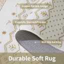 SERISSA 2x3 Rugs for Entryway, Washable Non-Slip Light Brown Small Area Rug, Soft Low-Pile Boho Geometric Indoor Entry Rug Door Mat Indoor Entrance Front Door Carpet for Bathroom Kitchen Bedroom