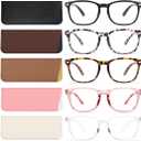 BLS BLUES Reading Glasses for Women/Men, Readers for Women/Men, Eye glasses, Blue Light Reading Glasses, Cheaters, Eyeglasses (Black/Leopard/Tortoise/Clear/Pink), +2.5