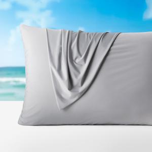 SLEEP ZONE Nanotex Cooling Pillowcases - 2 Pack, Silky Pillow Cases for Hair and Skin, Breathable Bedding for Summer and Hot Sleepers, Zippered Pillow Covers(Grey, Queen)