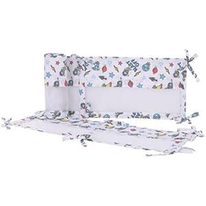 Disney Toy Story Buzz Lightyear Blue, Orange, Green and White Blast-Off Secure-Me Crib Liner