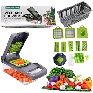 12 in one Pro Series Dice Shred Slice Vegetable Chopper Utensil, 4.75x4.75x13