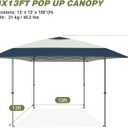 HYPER VENTURE 13x13ft Pop Up Canopy Tent with One Push Setup, Portable Outdoor Event Shelter with Rolling Carry Bag for Camping, Beach, Market, Patio (Navy)