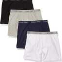 Calvin Klein Boys' Underwear Four Pack Boxer Brief Value Pack (Large, Black Iris Pack)
