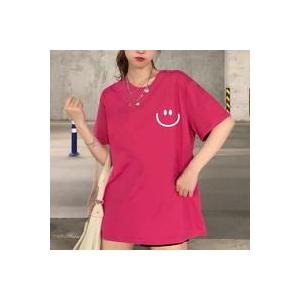 Funny Smiling Emoticon Men Women Happy Face Smile T-Shirt, M, Red