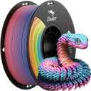 Creality 3D Printer Filament 1.75mm, Rainbow Upgrade PLA+ Filament Strong Toughness No-Tangling Vacuum Packaging 3D Printing Filament Fit Most 3D Printers, 1kg Spool, Accuracy +/- 0.02mm, Multi-Color