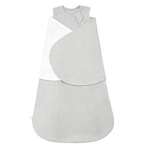 ZIGJOY Swaddle Sleep Sack Newborn 1.5 Tog Fleece Wearable Blanket Baby 6-12 Months - Lightweight MicroFleece Winter Sleeping Sacks Bag for Infant Girl Boy Gifts, Grey