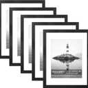VIOLABBEY 11x14 Picture Frame Set of 5, Black Frames for 8x10 Photos with Mat or 11 x 14 without Mat,Gallery Wall Frame