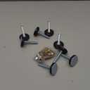 Furniture Leveler PTFE(Teflon) Bottom(28mm Base),Threaded Shank(1/4-20) Adjust Pads,Table/Chair/Cabinet/Sofa Medium Adjustable Legs Leveling,Nuts Installation and Floor Protection(8 Pack)