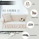 MDSASFD Pet Couch Covers for Sofa, Dog Couch Cover Washable, Cat Couch Protector Non-Slip, Pet Sectional Sofa Covers with Skirt, Sofa Cover for Arm&Backrest(1pc/Beige White/27.5"[27.5"+7.8" Skirt])