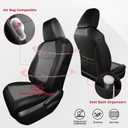 FREESOO Custom Fit RAV4 Seat Cover for Toyota RAV 4 2019-25 Gasoline LE XLE Premium Limited, Faux Leather, 4Layer Waterproof, F/R Headrest, Airbag Deployment Compatible, Durable, Black Gray Full Set