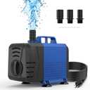 800GPH Submersible Pump(3000L/H, 55W), Water Fountain Pump with Over Heating Protection, Ultra Quiet Water Pump for Aquariums, Ponds, Hydroponics, Fountains