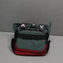 SUNNY BIRD Dual Compartment Lunch Bag Insulated Lunch Box for Women and Men (Green with boho strap)