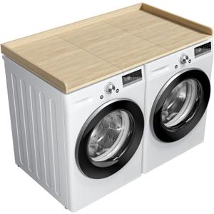 Ulif Washer Dryer Countertop, Washer and Dryer Countertop Table with Non-Slip Pads for Laundry Organization, 27.5" D x 54" W x 2.6" H, Splicing Style(Oak)