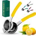 Bellemain Citrus Juicer | Metal Lemon Squeezer | Lime and Lemon Juicer Stainless Steel with Silicone Handles | Manual Juicer, Citrus Squeezer, Hand Held Juicer | Bar Juicer for Bartender (Yellow)
