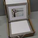 8x10 Picture Frame Set of 4, Made of Real Glass and Grey Wooden Frame, 8 by 10 Photo for Wall or Tabletop - Display Picture 5x7 with Mat or 8x10 Without Mat