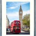 wyooxoo 16x20 Picture Frame, Rustic Blue Solid Wood Photo Frames -Display 11x14 Photos with Mat or 16x20 Without - Horizontal and Vertical for Wall, 16x20 - 1 Pack