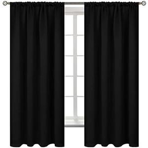 BGment Black Out Thermal Curtains 63 Inch Length for Bedroom 2 Panels - Room Darkening Window Drapes with Rod Pocket Insulated Blinds Privacy for Living Room, 42 x 63 Inch