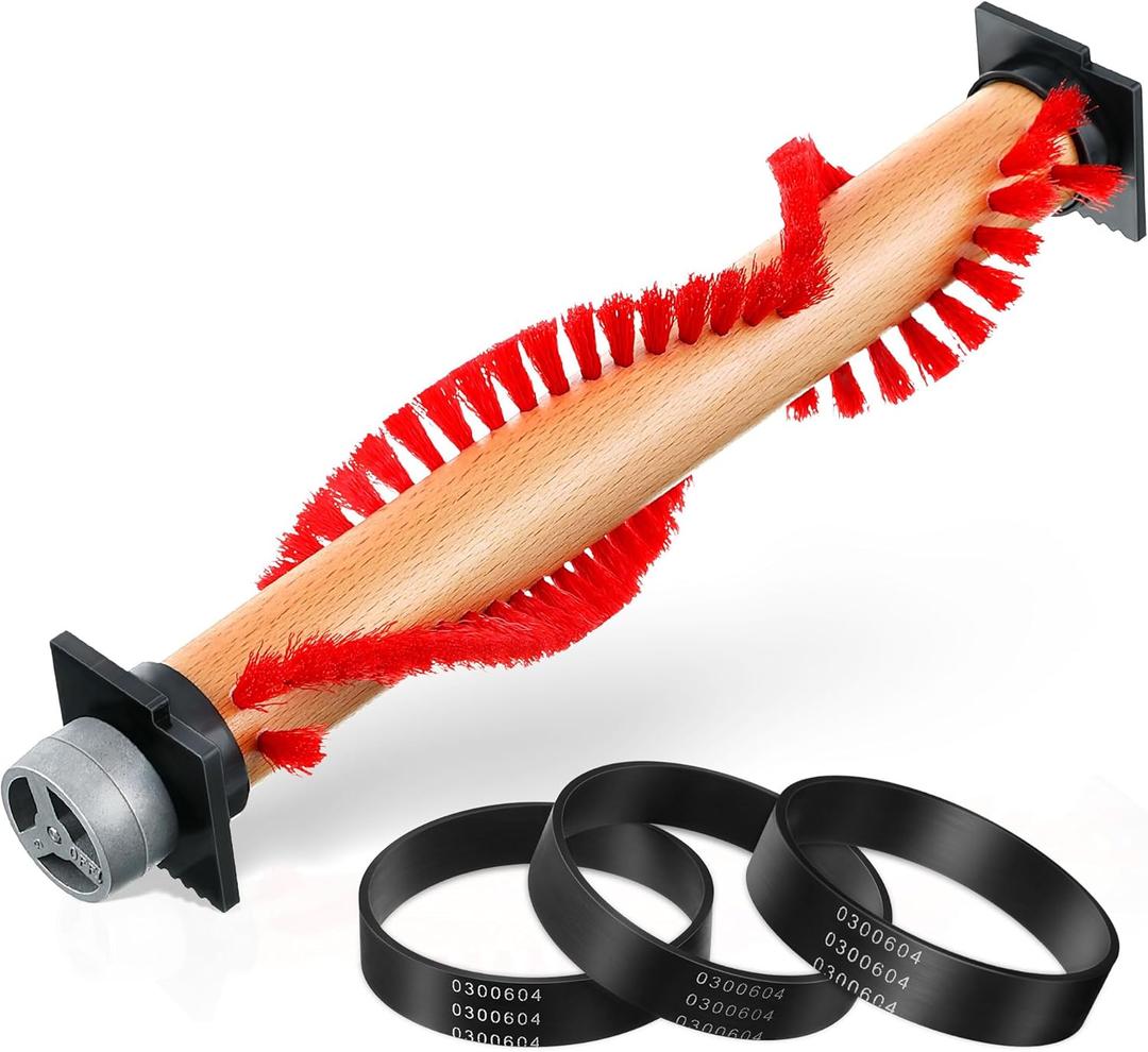 Landhoow Vacuum Brush Roller Replacement Parts with 3 Pcs Vacuum Belt Compatible with Oreck Xl, Cleaner Belt Compatible with 0300604, Upright Replacement Parts for House and Office Clean