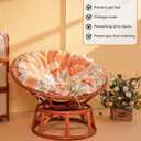 Papasan Cushion Cover Only, Water Resistant Papasan Chair Cushion Cover for Outdoor lndoor,Skin-Friendly Soft Machine Washable Unfading Zippered Cover (Sunflower Pattern, 50in)