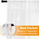 YoungsTex Lace Sheer Curtains 63 Inches Length for Living Room with Embroidered Pattern, Rod Pocket White Drapes Boho Lightweight Light Filtering for Bedroom, 2 Panels, 52 X 63 Inch