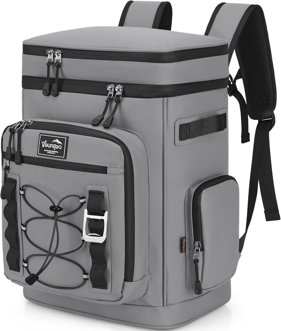 42Cans Cooler Backpack Insulated Leak Proof for Men & Women, Large Waterproof Backpack Cooler for Beach, Picnic, Outdoor, Leakproof, Multi-Functional (Gray)