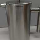 French Press 34 oz, Full Stainless Steel French Press Coffee Maker 4 Cups, Upgrated Double-Walled Insulated French Coffee Presses, Food Grade Good for Kitchen Camping, Dishwasher Safe 2 More Filters