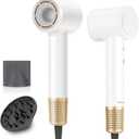 Hair Dryer - Ionic Blow Dryer with Diffuser,112000RPM High Speed Brushless Low Noise Hairdryer, Lightweight/Compact/Mini Design,110V Use for Home/Travel, Suitable for All Hair Types Women, Men (White)