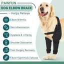 Dog Elbow Protector Brace, Dog Leg Sleeves Anti-Licking for Hygroma, Calluses & Arthritis ReliefAdjustable Dogs Elbows Pads & Shoulder Brace for Elbow Dysplasia and Injury Recovery,Both Leg M (Black)