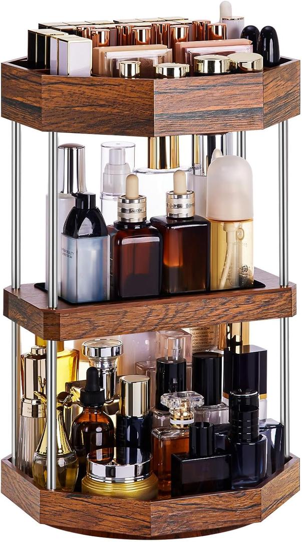 Homde Makeup Organizer 360 Degree Rotating Cosmetic Storage Display Perfume Organizer Cologne Organizer